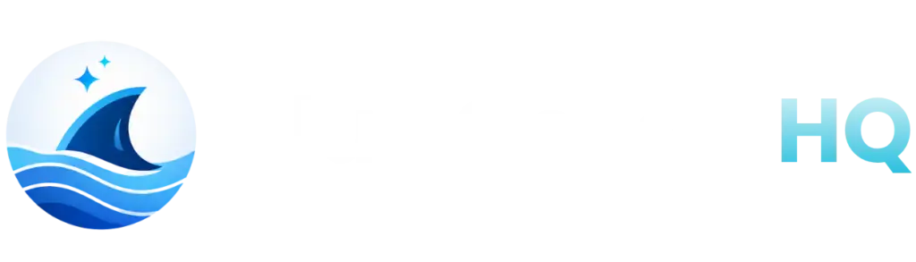 Blue Ocean HQ logo with sailboat and waves