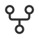 Gray Git fork icon on a black background