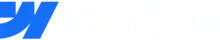 Blue diagonal stripe beside blurred green text on white
