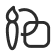 Dark gray lightbulb icon with a small gear